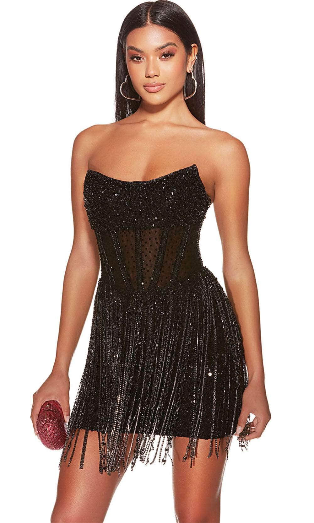 Alyce Paris 4941 - Embellished Strapless Cocktail Dress Cocktail Dresses