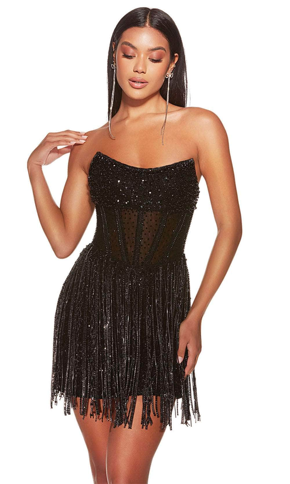 Alyce Paris 4941 - Embellished Strapless Cocktail Dress Cocktail Dresses