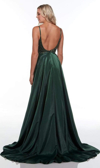 Alyce Paris - 61197 Metallic Beaded Gown With Slit Special Occasion Dress