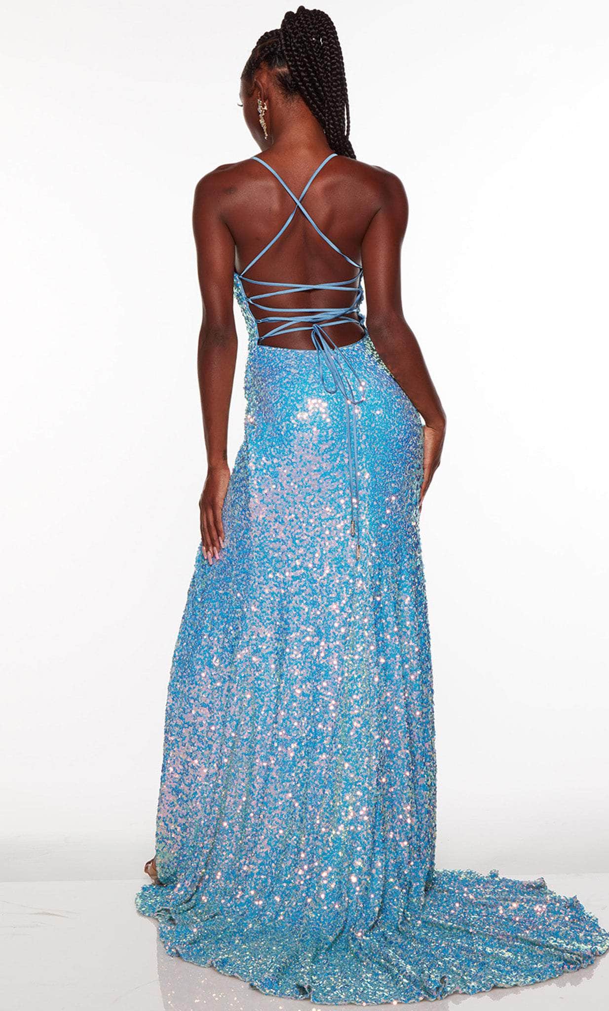 Alyce Paris 61387 - Plunging V-Neck Sheath Evening Gown Special Occasion Dress