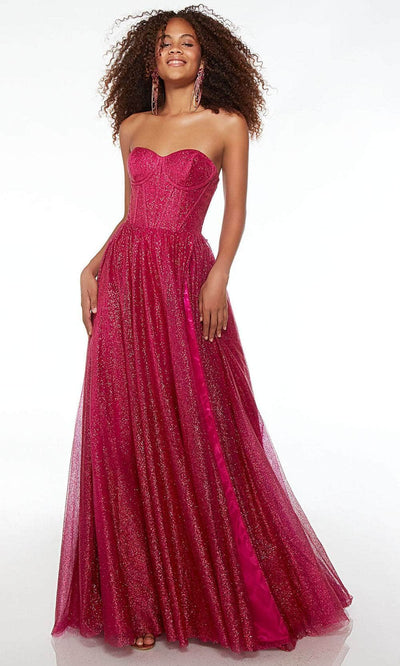 Alyce Paris 61601 - Corset Glitter Prom Dress with Slit Special Occasion Dress