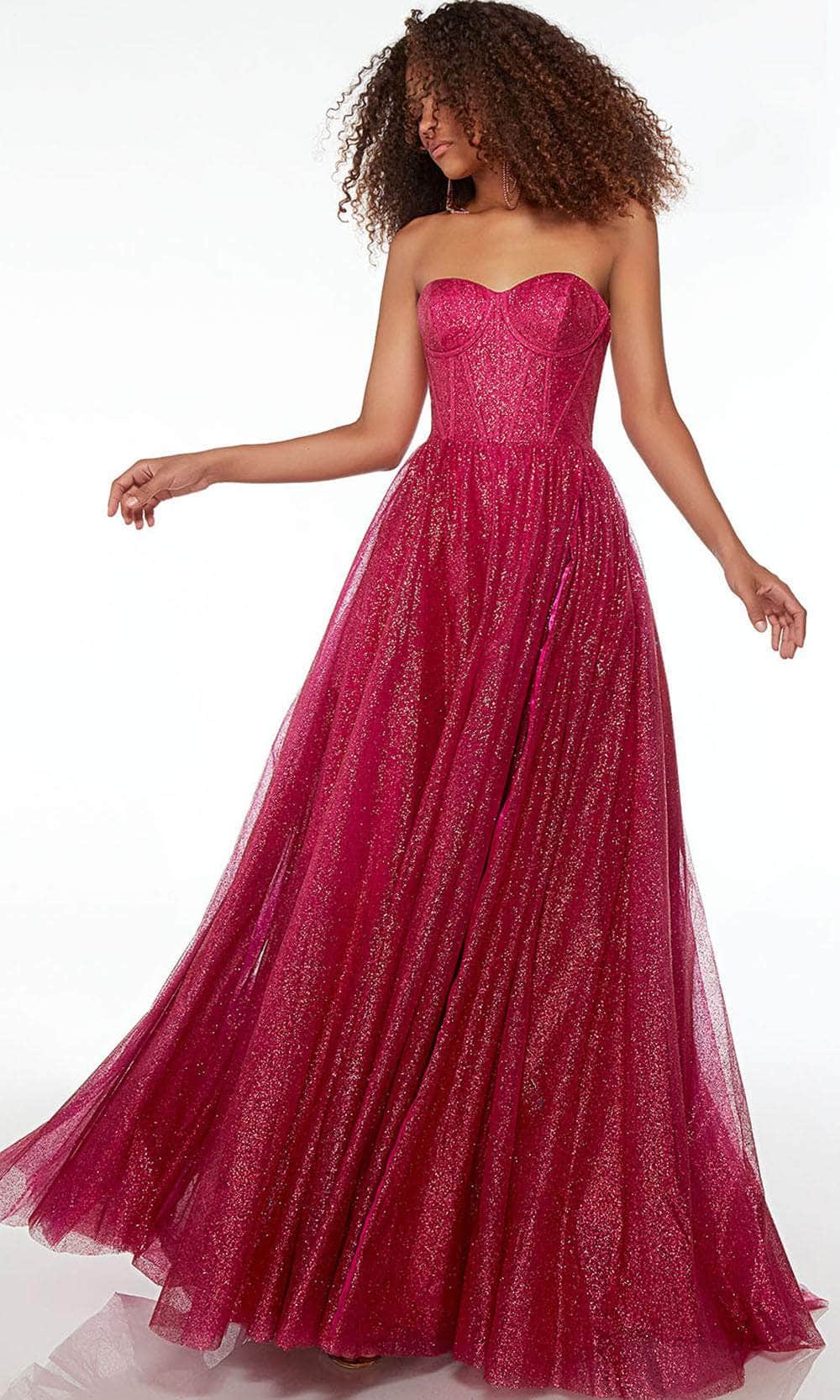 Alyce Paris 61601 - Corset Glitter Prom Dress with Slit Special Occasion Dress
