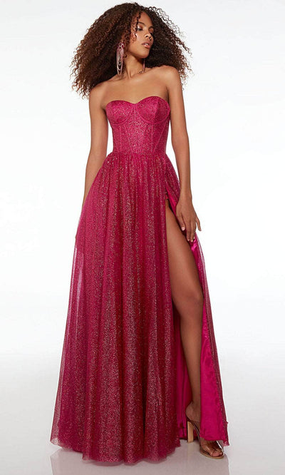 Alyce Paris 61601 - Corset Glitter Prom Dress with Slit Special Occasion Dress