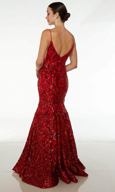 Alyce Paris 61607 - Plunging V-Neck Mermaid Prom Dress Special Occasion Dress