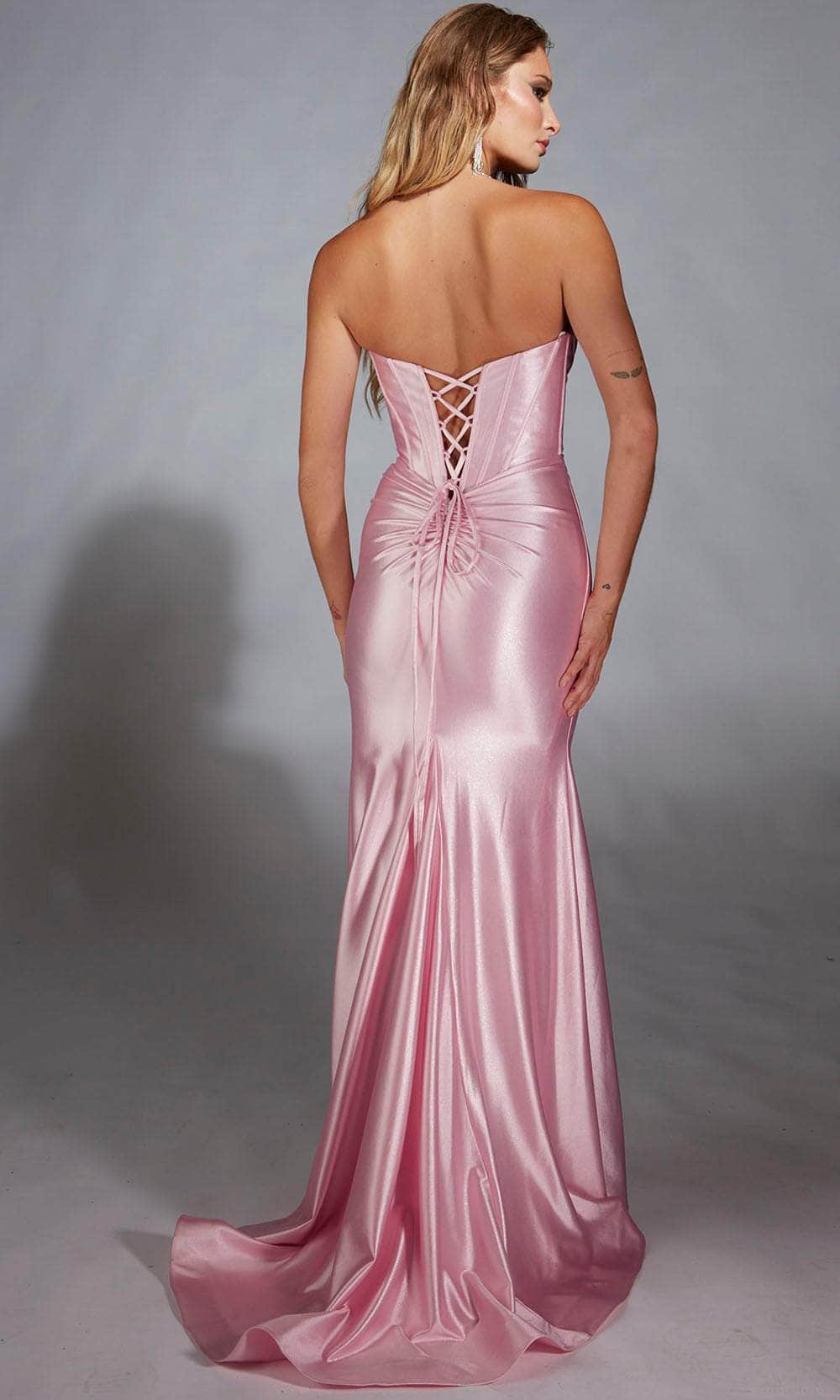 Alyce Paris 61733 - Satin Dress with Lace-Up Back Prom Dresses