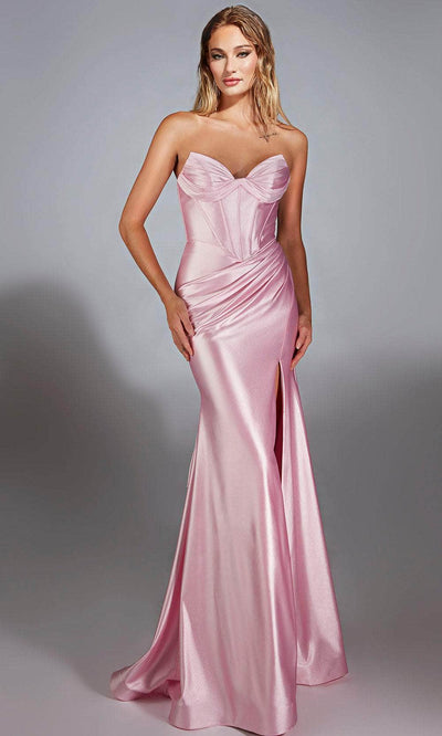 Alyce Paris 61733 - Satin Dress with Lace-Up Back Prom Dresses