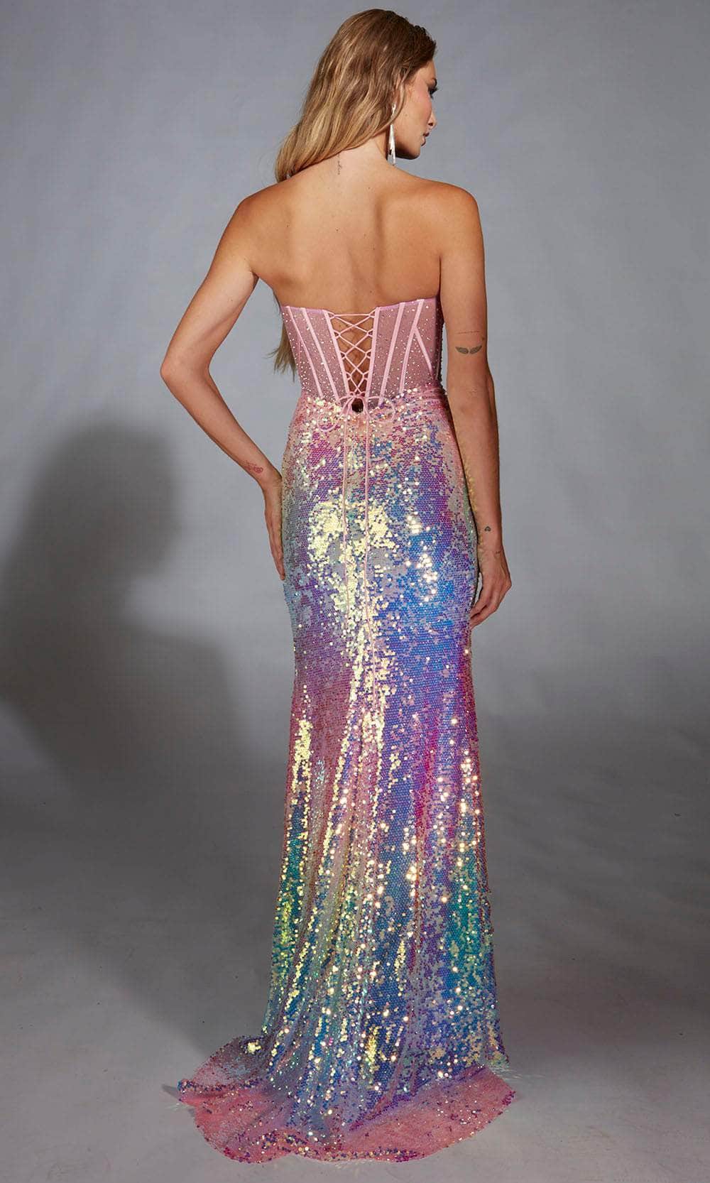 Alyce Paris 61734 - Ombre Sequin Sheath Gown Prom Dresses