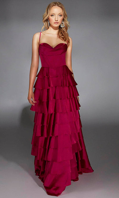 Alyce Paris 61738 - Cowl Neckline Ruffled A-Line Dress Prom Dresses