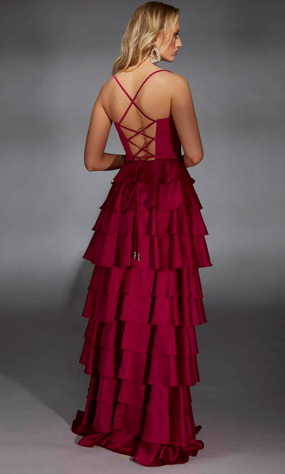 Alyce Paris 61738 - Cowl Neckline Ruffled A-Line Dress Prom Dresses