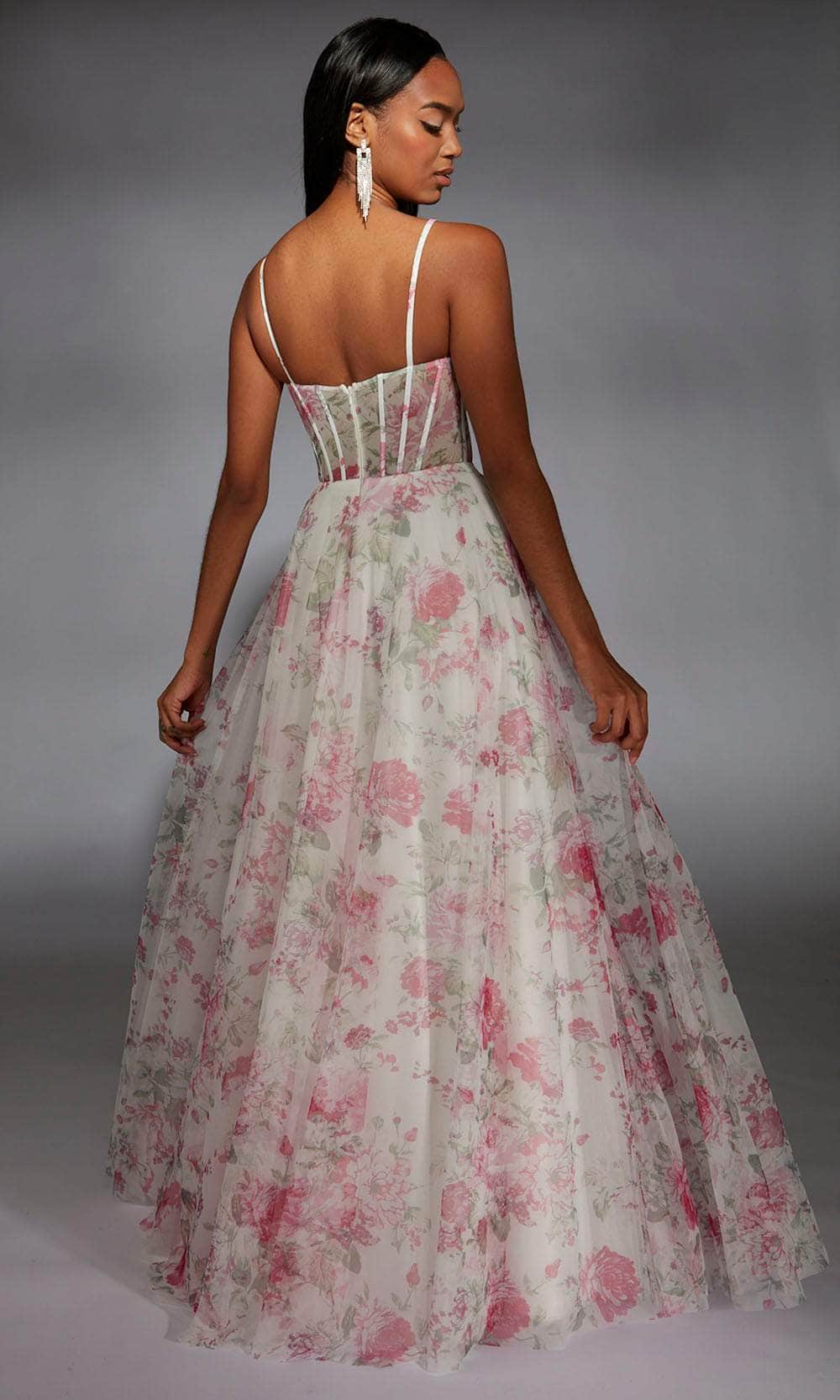Alyce Paris 61752 - Cowl Neckline Sheer Corset Dress Prom Dresses