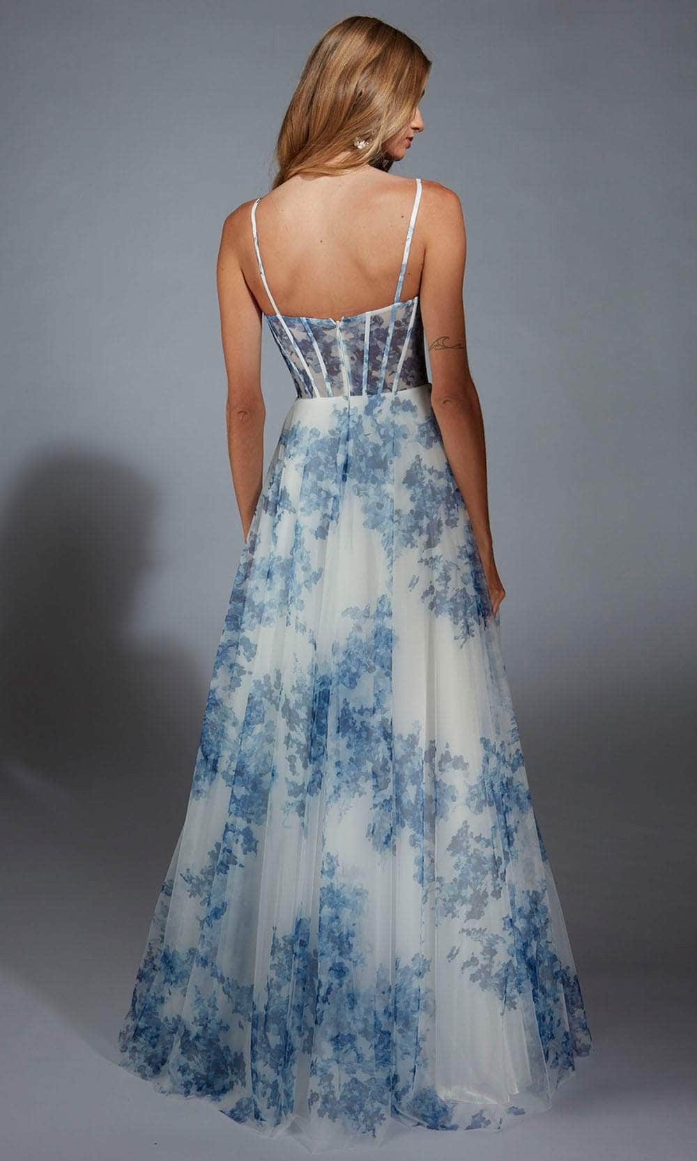 Alyce Paris 61752 - Cowl Neckline Sheer Corset Dress Prom Dresses