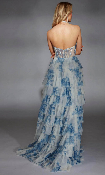 Alyce Paris 61753 - Tiered A-Line Dress with High Slit Wedding Guest