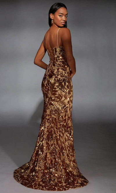Alyce Paris 61755 - Plunging V-Neck Sparkling Dress Prom Dresses