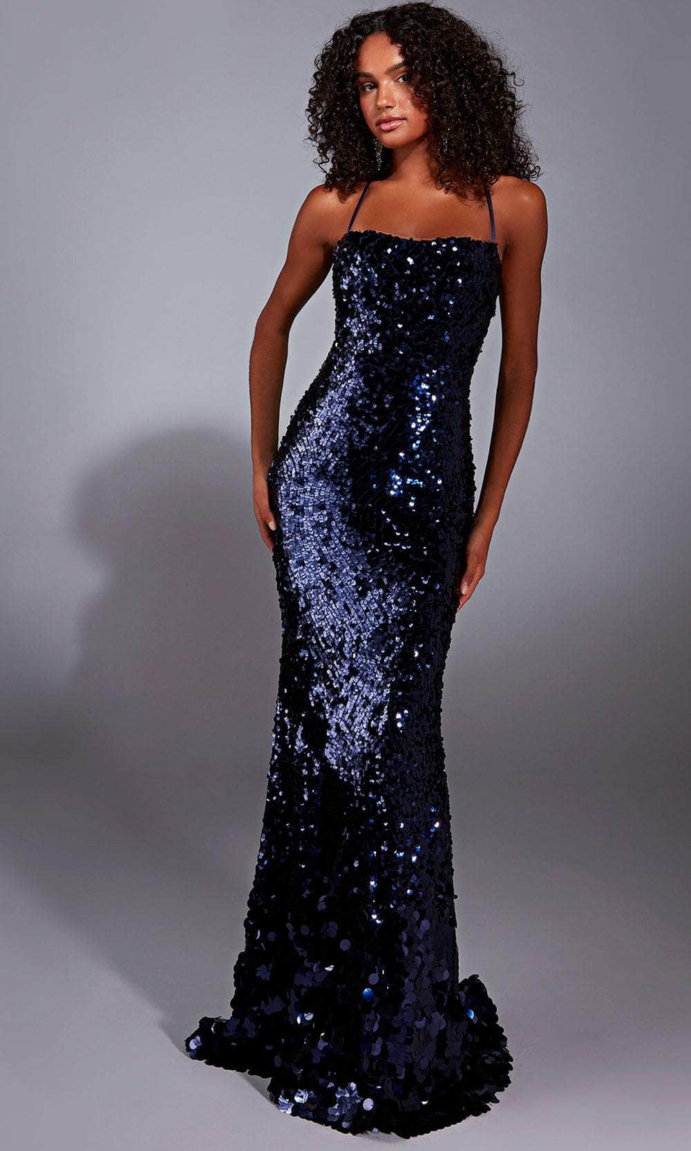 Alyce Paris 61758 - Sequined Sheath Gown with Spaghetti Straps Prom Dresses