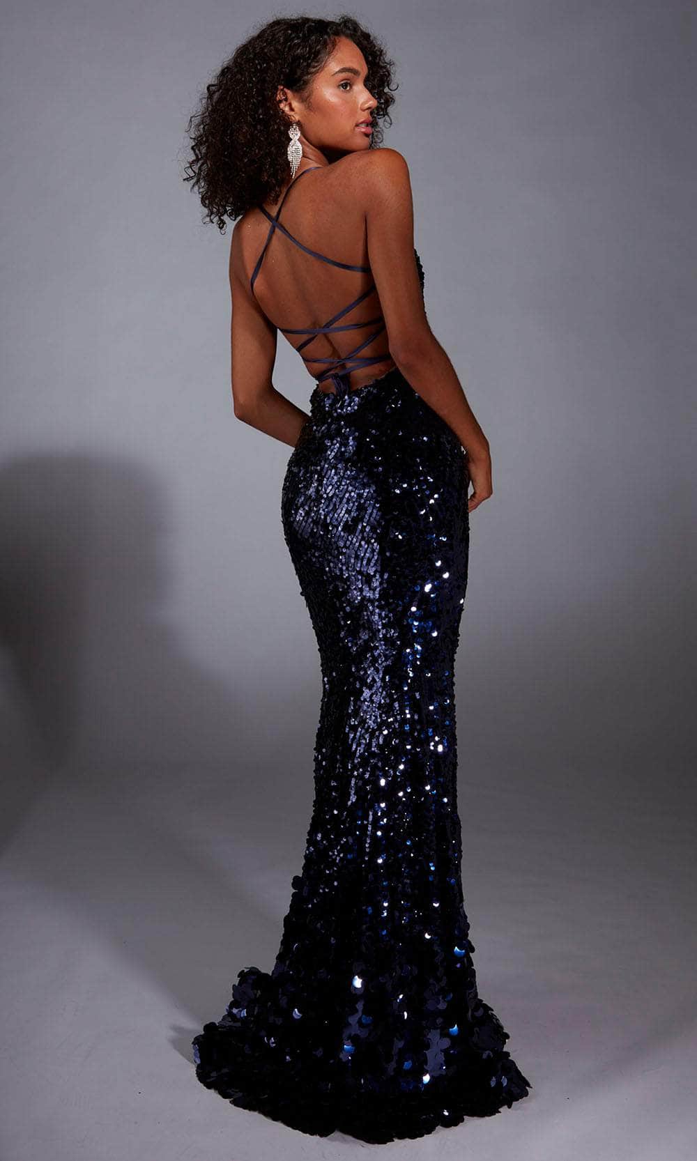 Alyce Paris 61758 - Sequined Sheath Gown with Spaghetti Straps Prom Dresses