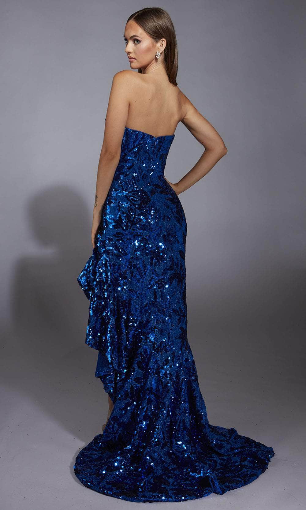 Alyce Paris 61760 - Strapless Sequined High-Low Dress Prom Dresses