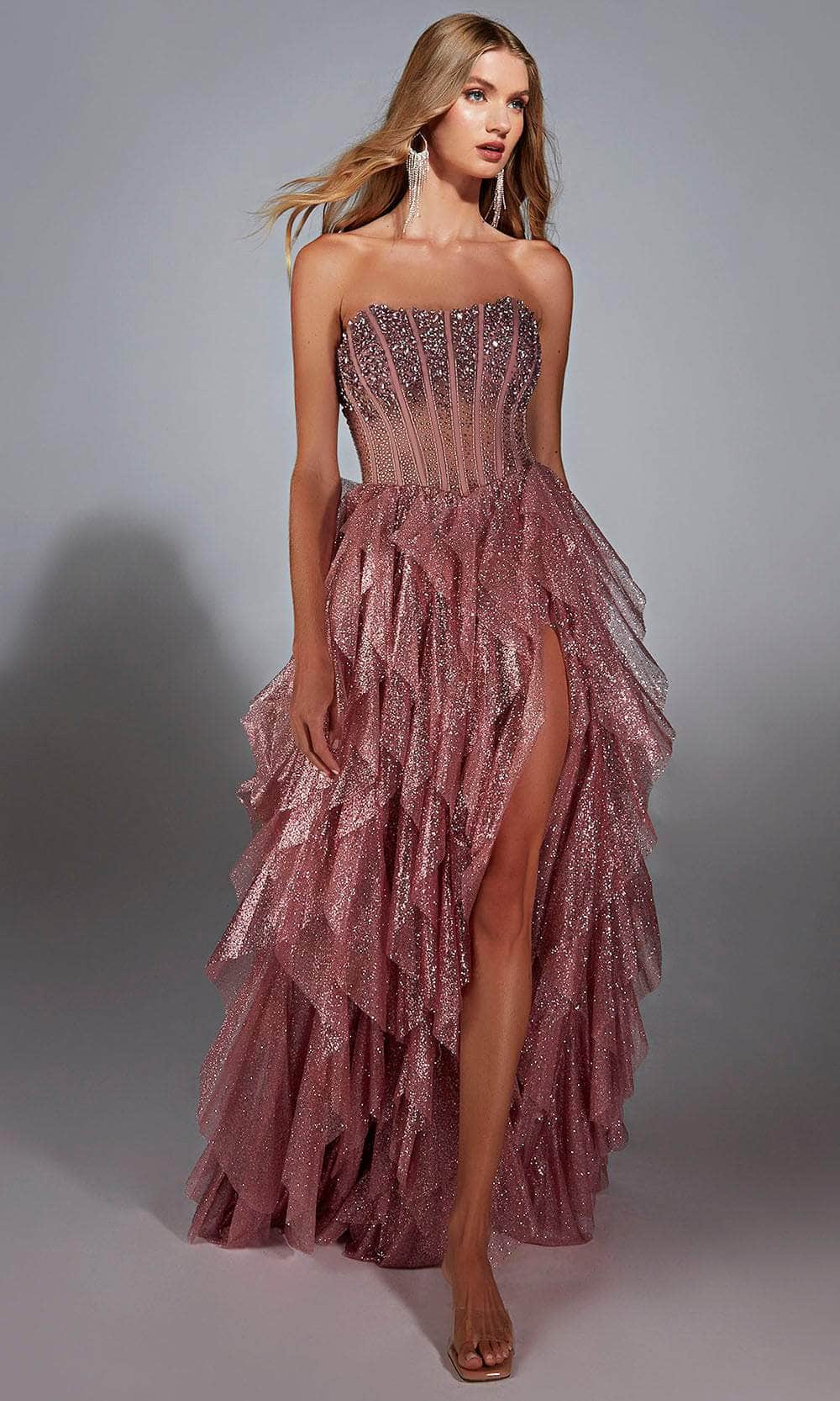 Alyce Paris 61762 - Layered Ruffle Corset Bodice Dress Prom Dresses