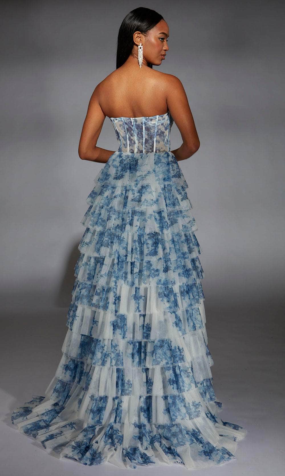 Alyce Paris 61763 - Floral Print A-Line Sweetheart Gown Prom Dresses