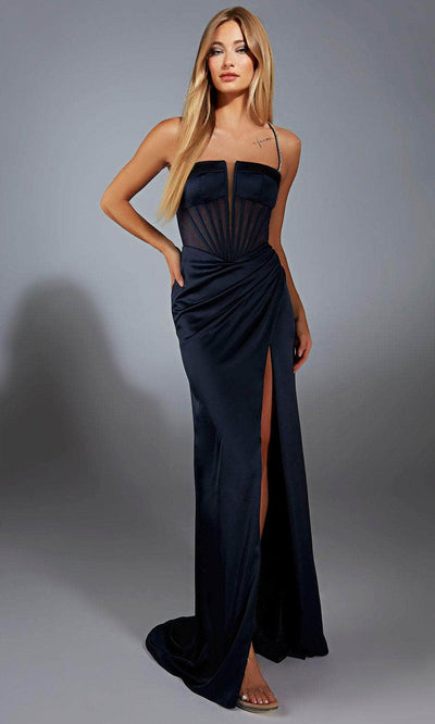 Alyce Paris 61766 - Charmeuse Sheath Gown with Ruched Bodice Prom Dresses