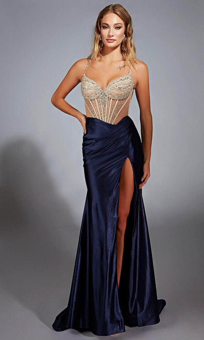 Alyce Paris 61767 - Beaded Corset Sweetheart Satin Gown Prom Dresses