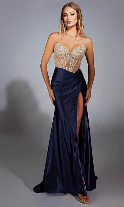 Alyce Paris 61767 - Beaded Corset Sweetheart Satin Gown Prom Dresses