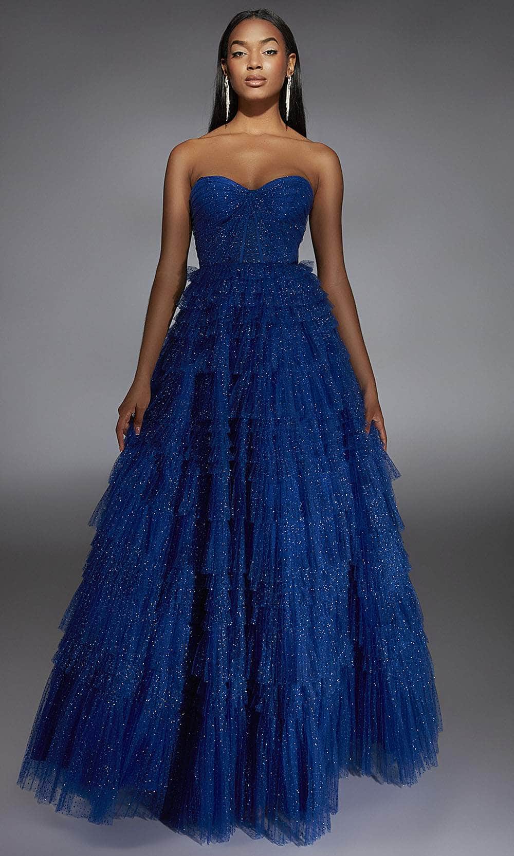 Alyce Paris 61774 - Glitter Tulle Sweetheart Ballgown Ball Gowns 000 /  Royal