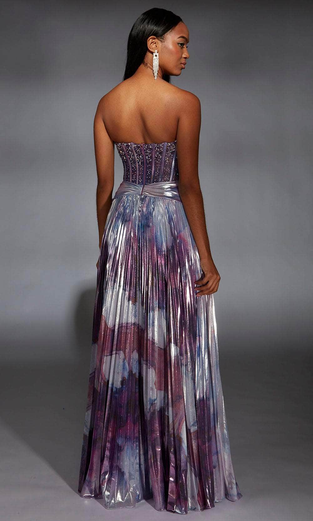 Alyce Paris 61781 - Metallic Pleated Strapless Gown Prom Dresses