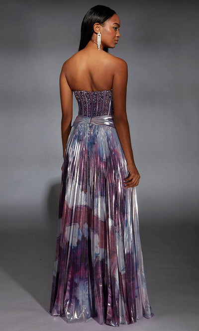 Alyce Paris 61781 - Metallic Pleated Strapless Gown Prom Dresses