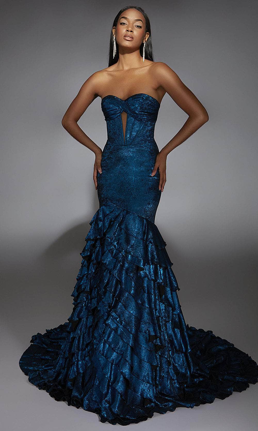 Alyce Paris 61782 - Strapless Ruffle Trumpet Gown Prom Dresses
