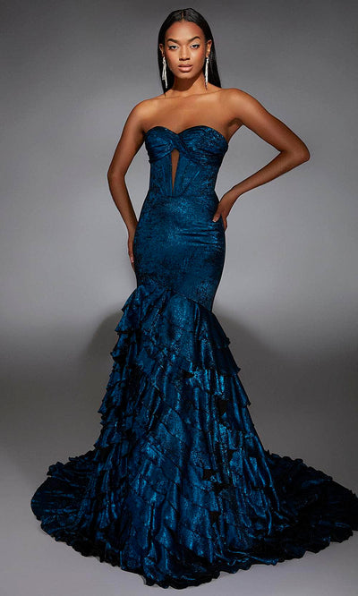 Alyce Paris 61782 - Strapless Ruffle Trumpet Gown Prom Dresses