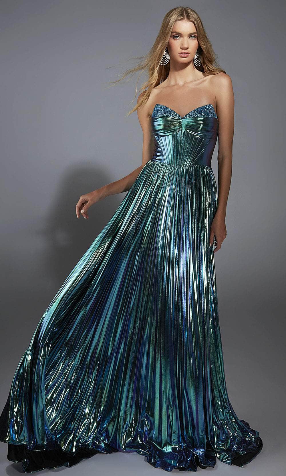 Alyce Paris 61786 - Metallic Strapless Evening Gown Prom Dresses