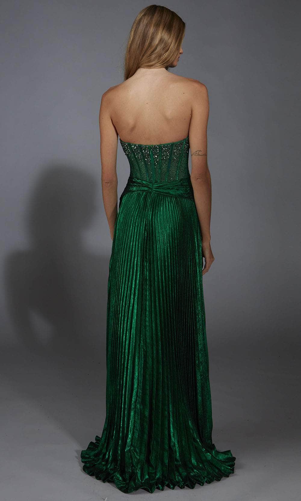 Alyce Paris 61789 - Pleated Skirt Strapless Corset Gown Prom Dresses