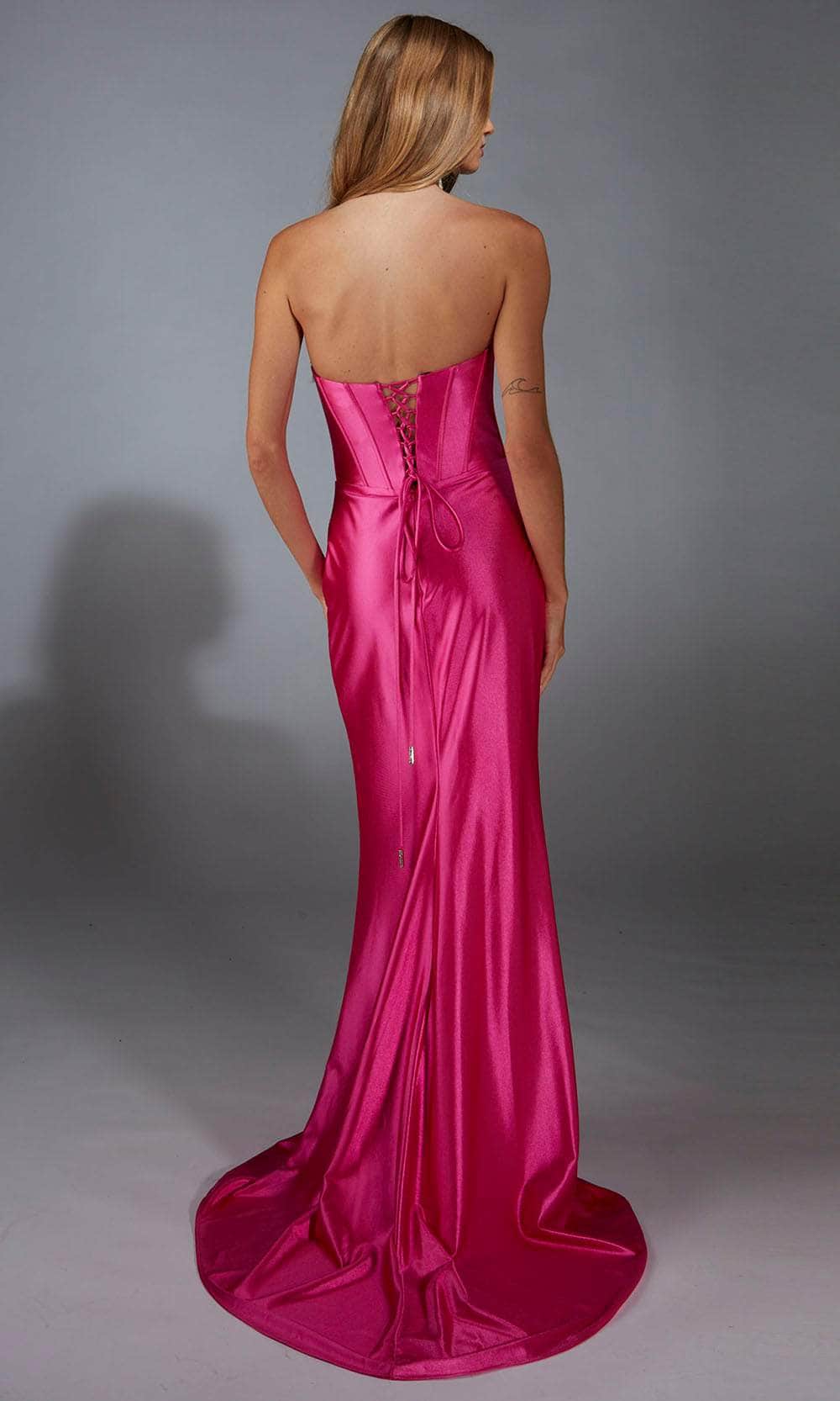 Alyce Paris 61790 - Crystal Trimmed Straight Neckline Gown Prom Dresses
