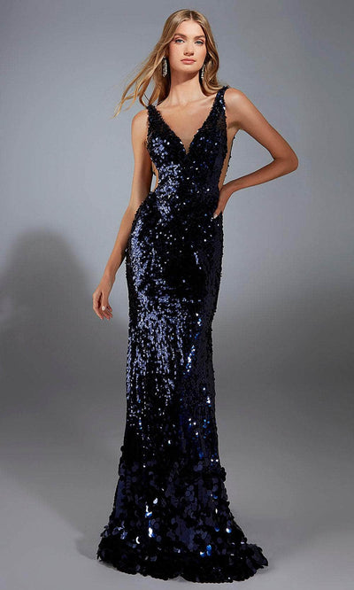 Alyce Paris 61795 - Deep V-Neck Allover Sequin Gown Prom Dresses