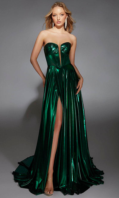Alyce Paris 61797 - Strapless Slit A-line Gown Prom Dresses