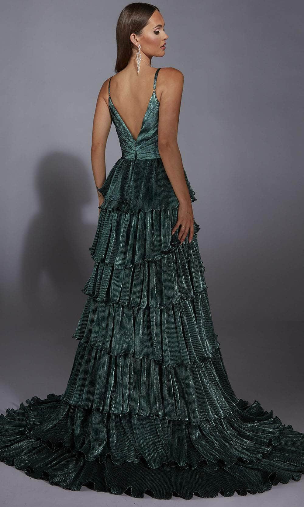 Alyce Paris 61803 - V-Neck A-Line Gown with Ruffle Special Occasion Dress