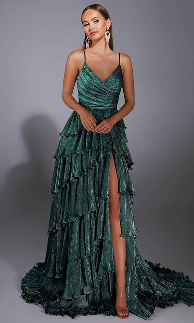 Alyce Paris 61803 - V-Neck A-Line Gown with Ruffle Special Occasion Dress