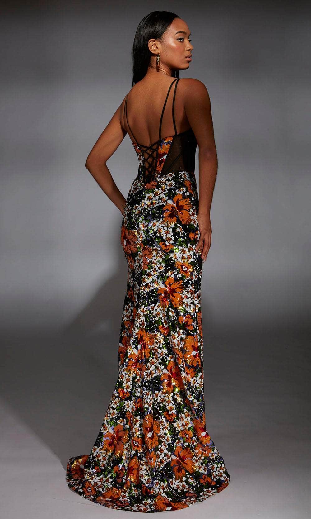 Alyce Paris 61809 - V-Neck Floral Evening Gown Special Occasion Dress