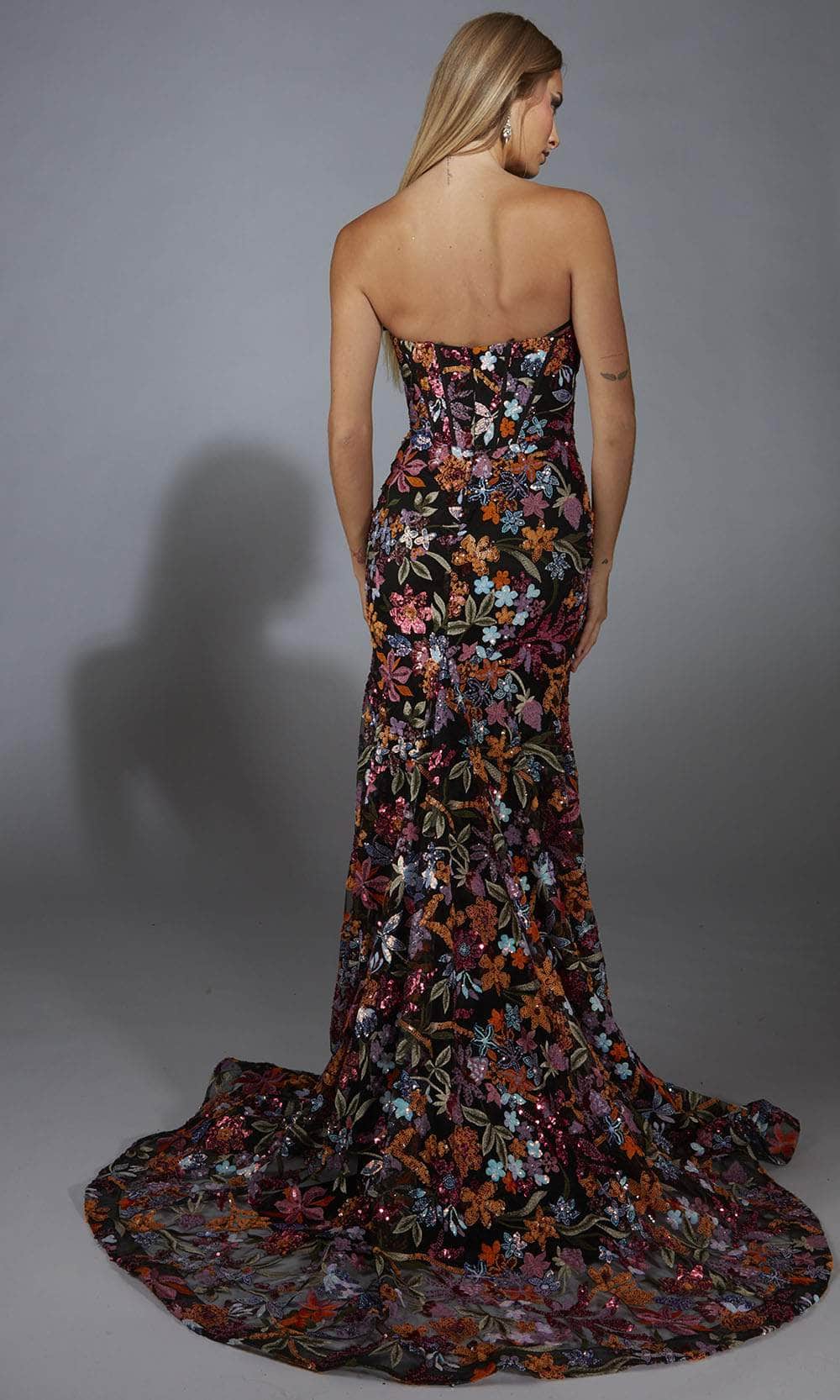 Alyce Paris 61810 - Floral Sequin Trumpet Gown Prom Dresses