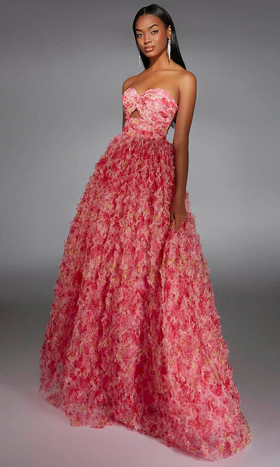 Alyce Paris 61816 - Floral Print Ruffled Prom Gown Ball Gowns