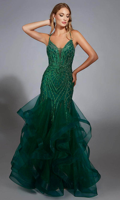 Alyce Paris 61818 - Beaded V-Neck Mermaid Gown Prom Dresses