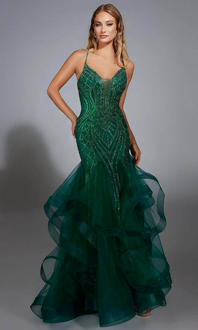 Alyce Paris 61818 - Beaded V-Neck Mermaid Gown Prom Dresses