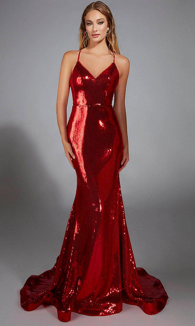 Alyce Paris 61822 - V-Neck Sequin Evening Dress Prom Dresses