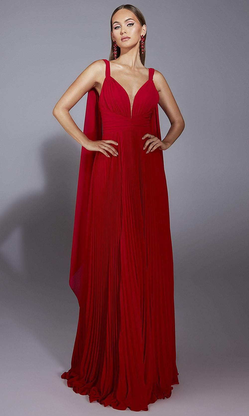 Alyce Paris 61823 - Ethereal Chiffon A-Line Gown with Cape Prom Dresses