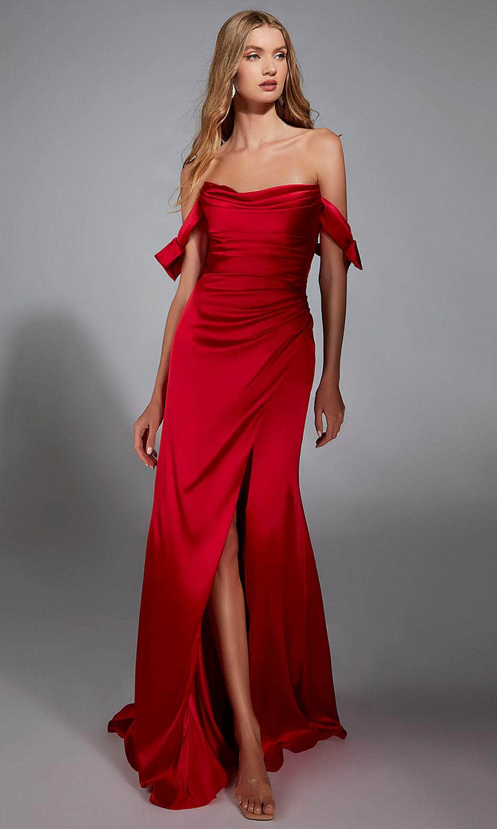 Alyce Paris 61826 - Elegant Charmeuse Cowl Neckline Gown Prom Dresses