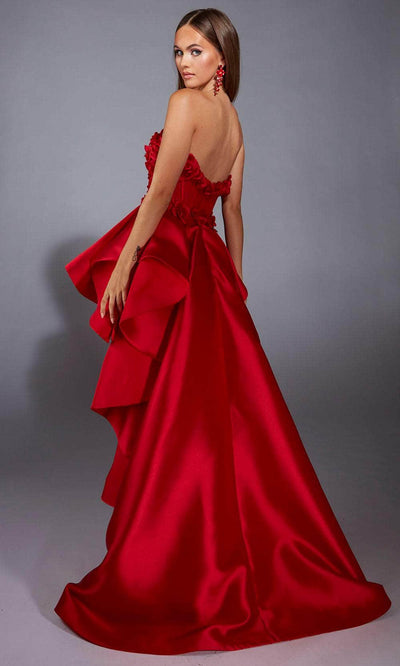 Alyce Paris 61829 - Strapless High-Low Dress with Floral Bodice Prom Dresses