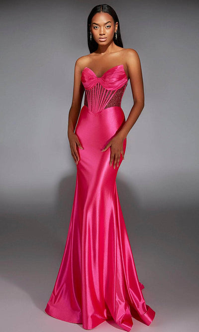 Alyce Paris 61851 - Illusion Corset Embellished Sheath Gown Prom Dresses