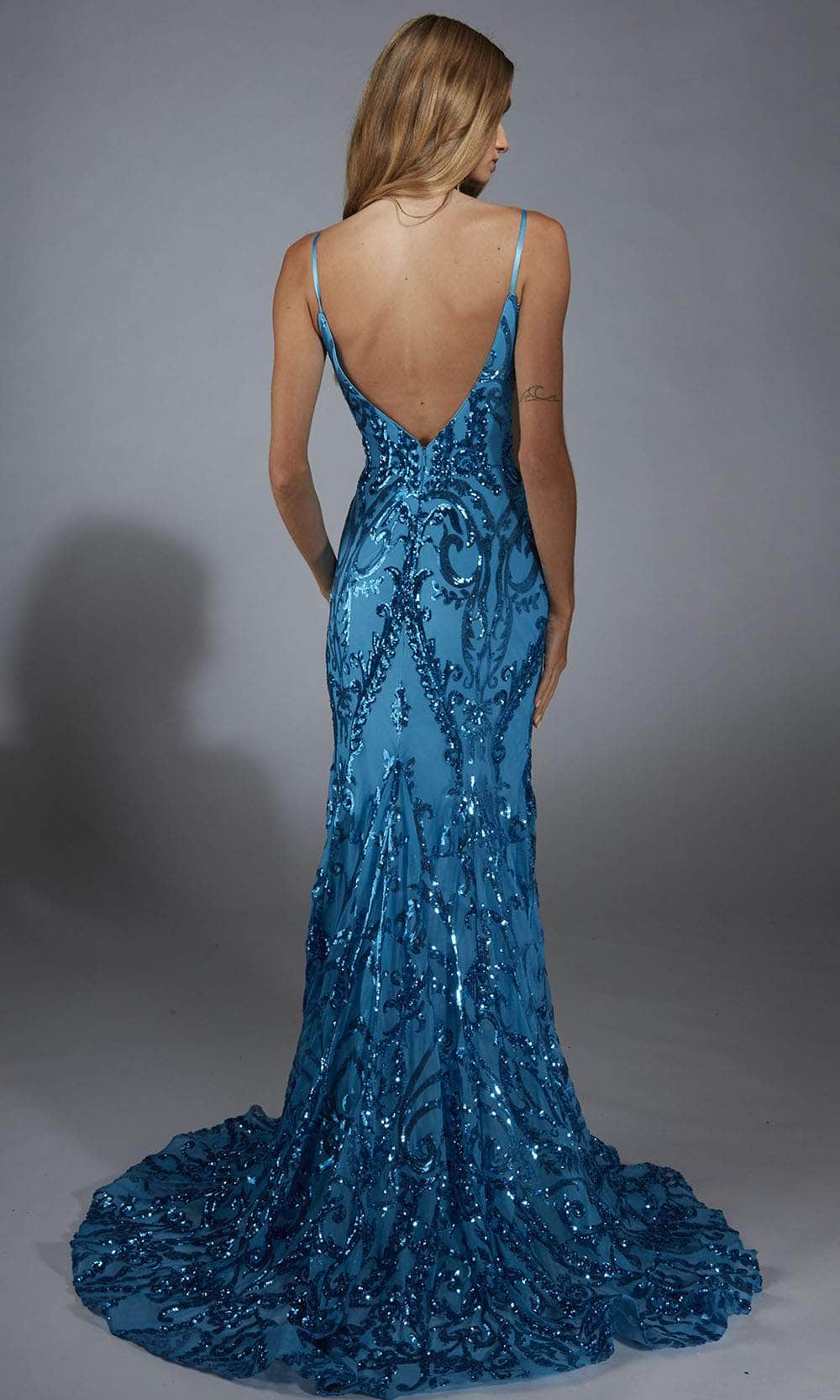 Alyce Paris 61852 - Glamorous Sequin Square Neck Evening Gown Prom Dresses