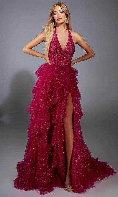 Alyce Paris 61859 - Glamorous Ruffle Skirt Glitter Gown Prom Dresses