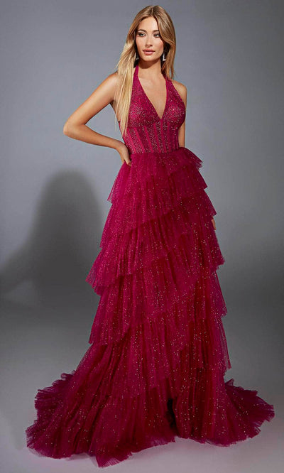 Alyce Paris 61859 - Glamorous Ruffle Skirt Glitter Gown Prom Dresses